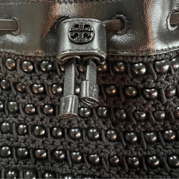 Tory Burch Willa Beaded Crochet Mini Bucket Bag - Picture 4 of 8